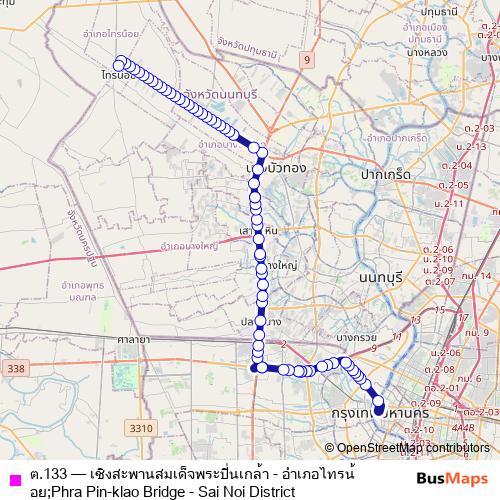 ต.133 bus Line Map