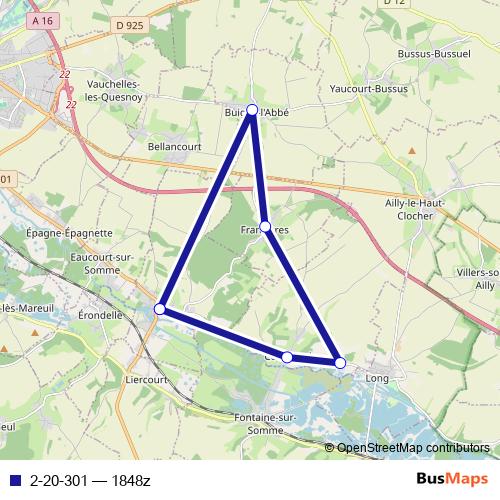 2-20-301 bus Line Map