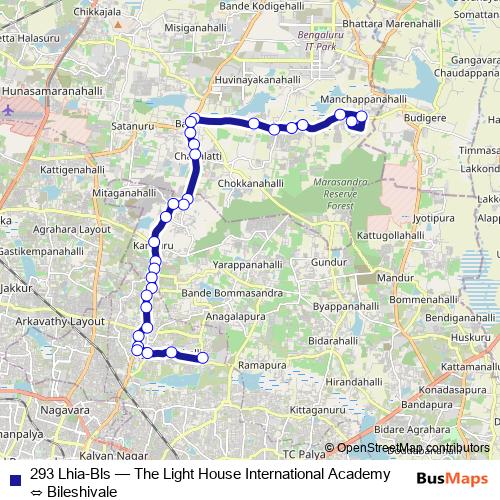 293 Lhia-Bls bus Line Map