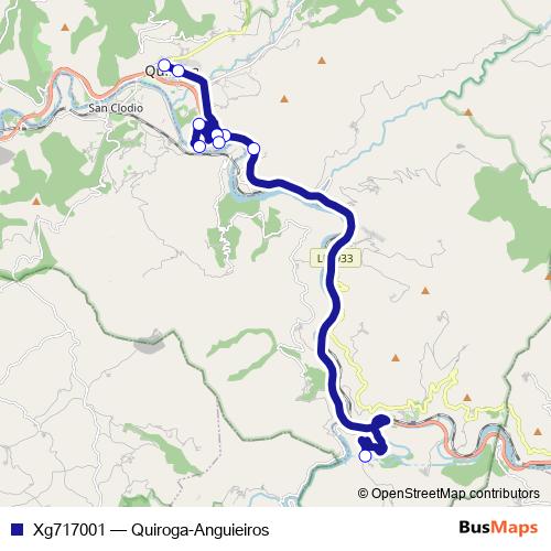 Xg717001 bus Line Map