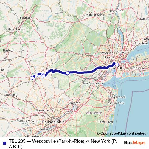 TBL 235 bus Line Map