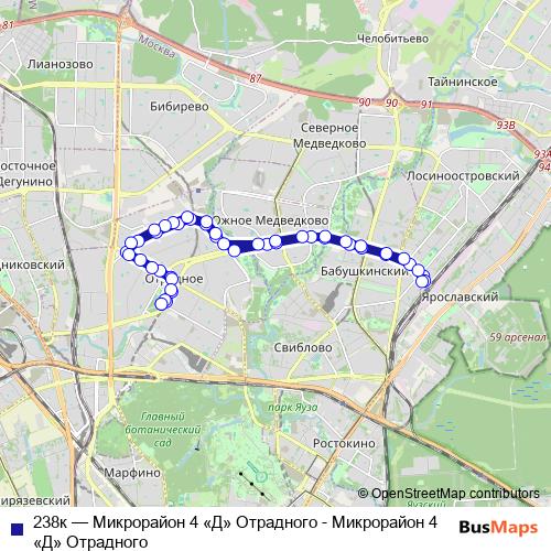 238к bus Line Map