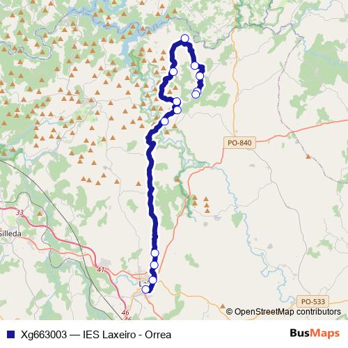 Xg663003 bus Line Map
