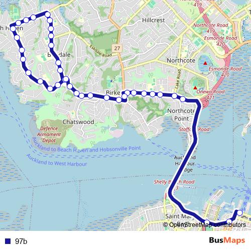 97b bus Line Map