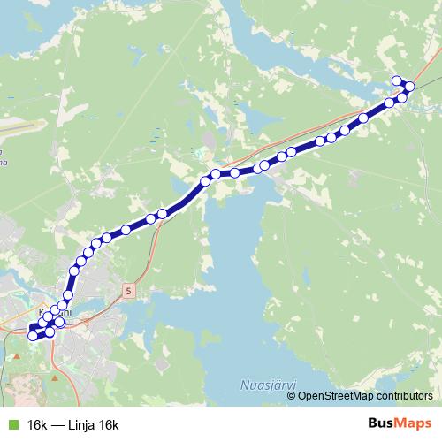 16k bus Line Map