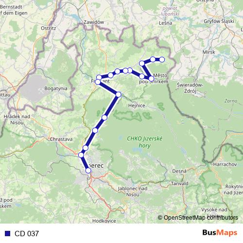 CD 037 rail Line Map