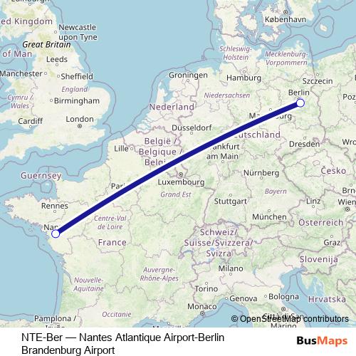 NTE-Ber bus Line Map