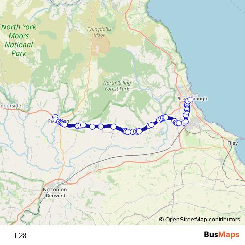 L28 bus Line Map