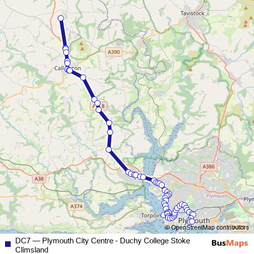 DC7 bus Line Map