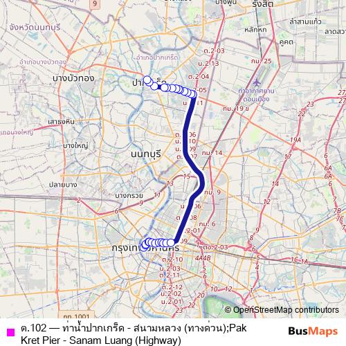 ต.102 bus Line Map