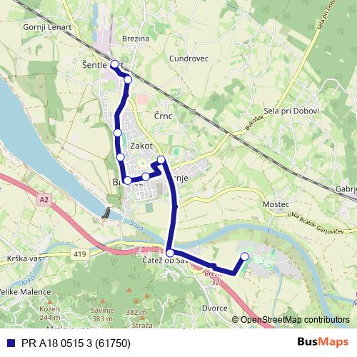 PR A18 0515 3 (61750) bus Line Map