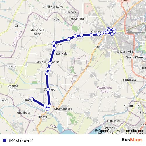 844stldown2 bus Line Map