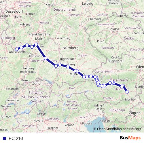 EC 216 rail Line Map