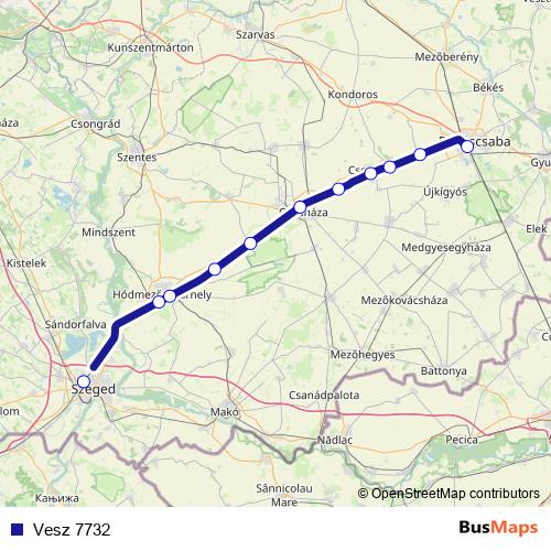 Vesz 7732 rail Line Map