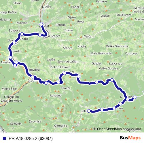 PR A18 0285 2 (63087) bus Line Map