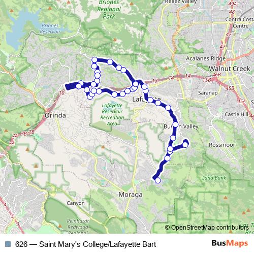 626 bus Line Map