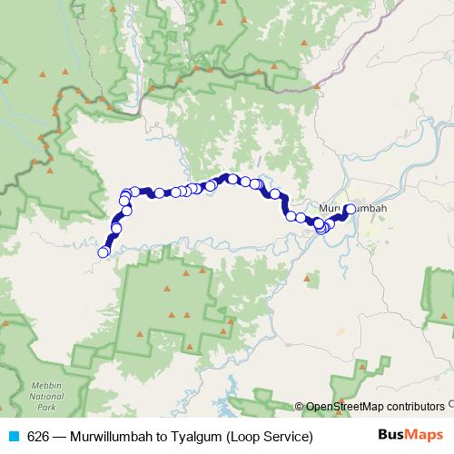 626 bus Line Map