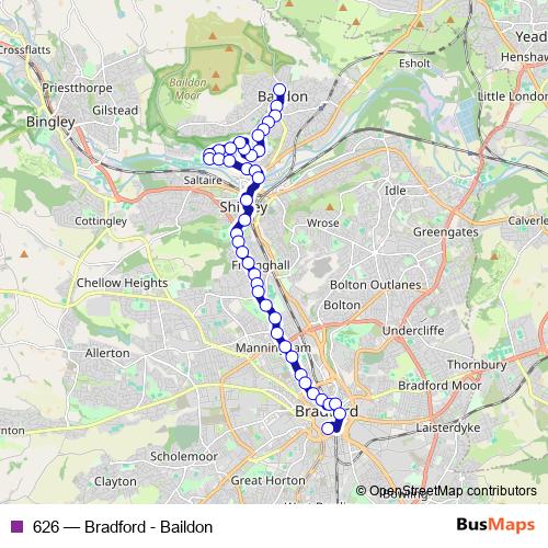 626 bus Line Map