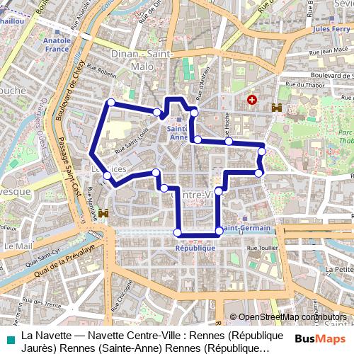 La Navette bus Line Map