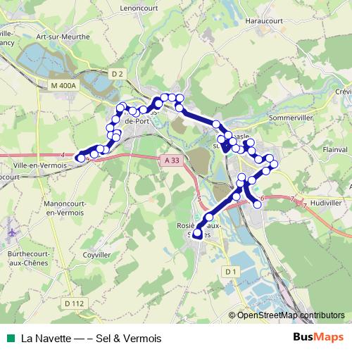 La Navette bus Line Map