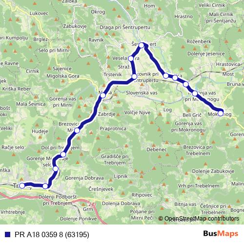 PR A18 0359 8 (63195) bus Line Map