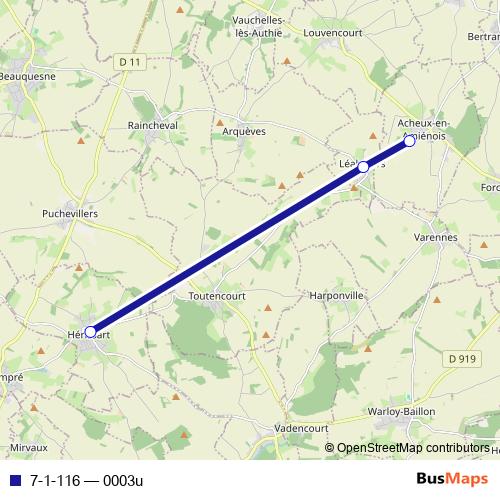 7-1-116 bus Line Map