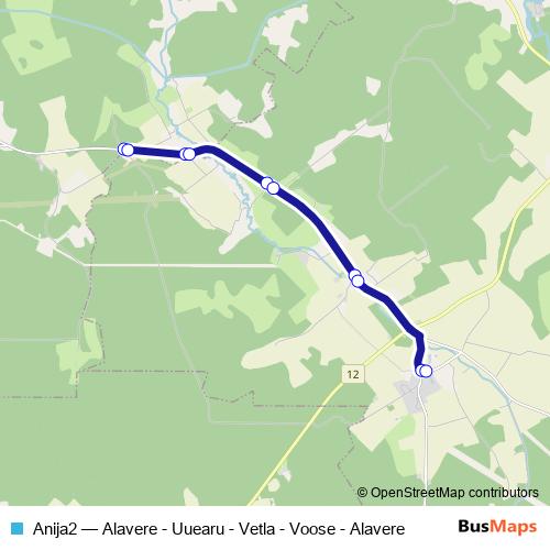 Anija2 bus Line Map