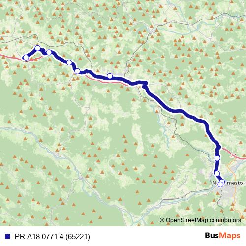 PR A18 0771 4 (65221) bus Line Map