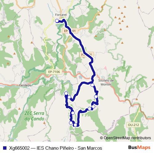 Xg665002 bus Line Map