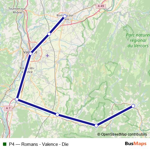 P4 rail Line Map