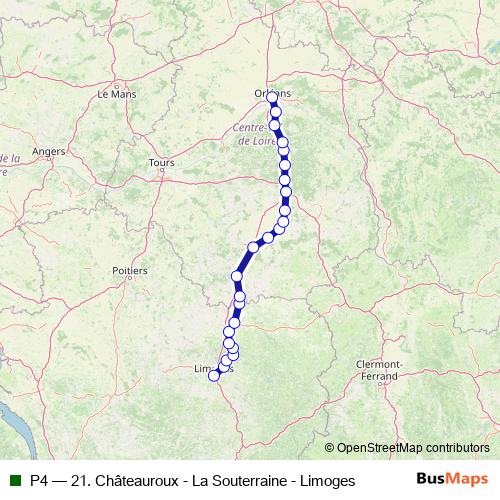 P4 rail Line Map
