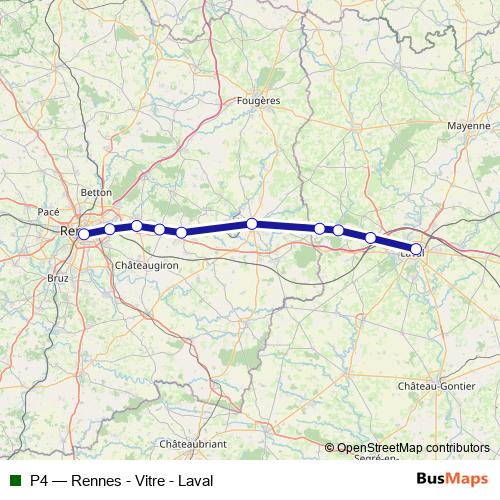 P4 rail Line Map