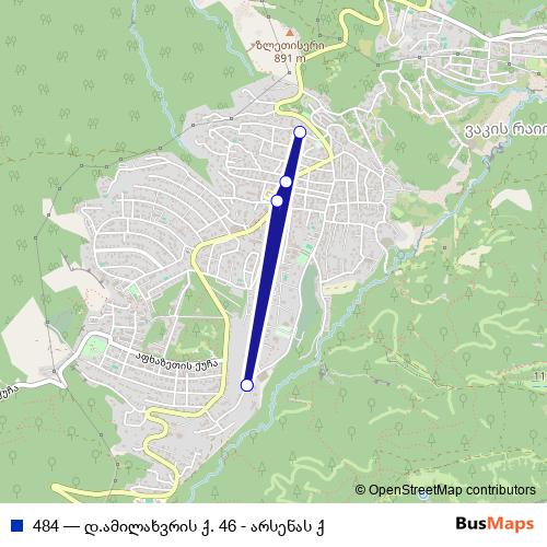 484 bus Line Map