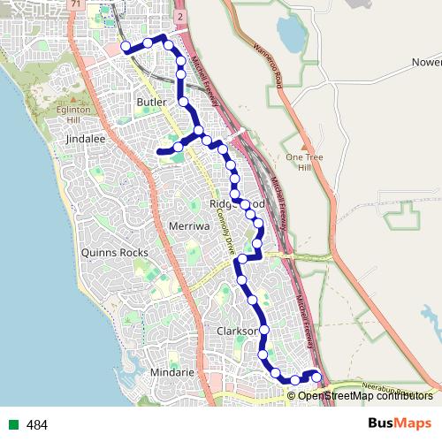 484 bus Line Map