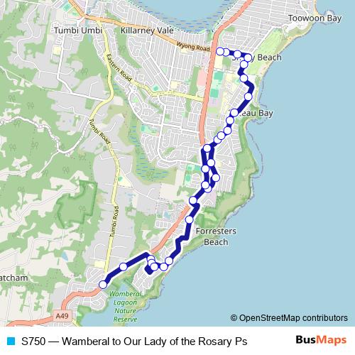 S750 bus Line Map
