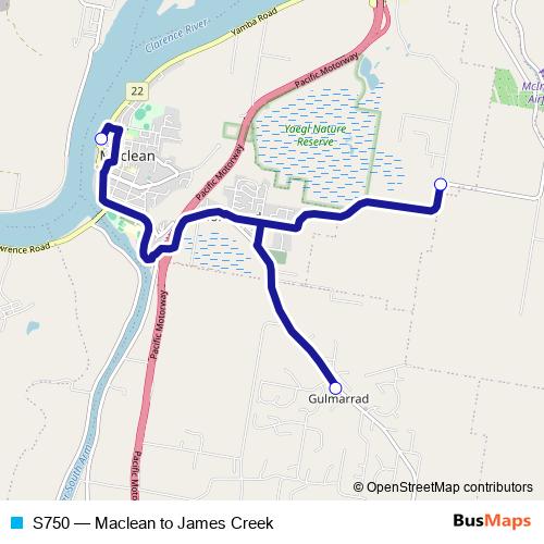 S750 bus Line Map