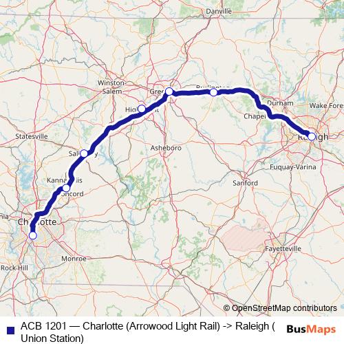 ACB 1201 bus Line Map