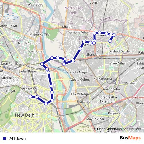 241down bus Line Map