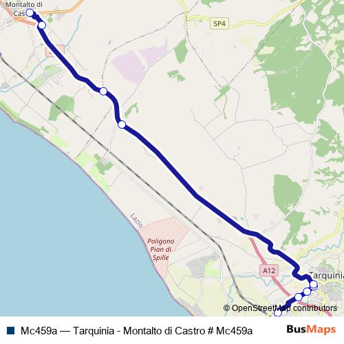 Mc459a bus Line Map
