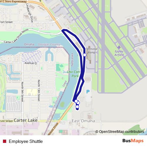 Employee Shuttle bus Line Map