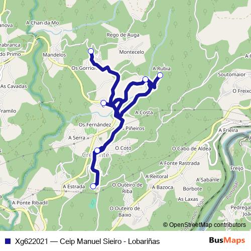 Xg622021 bus Line Map