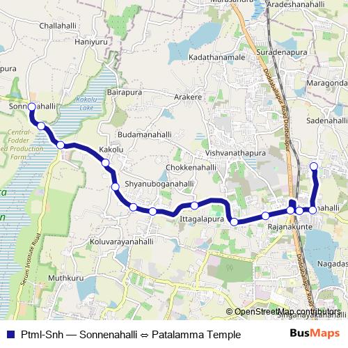 Ptml-Snh bus Line Map