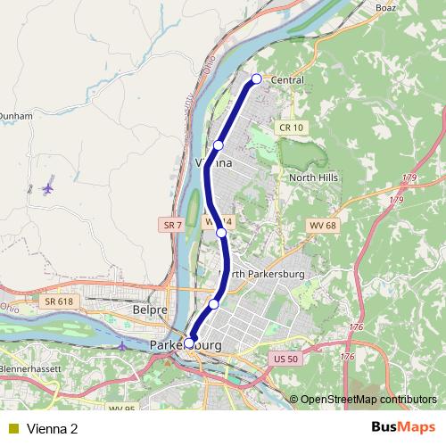 Vienna 2 bus Line Map