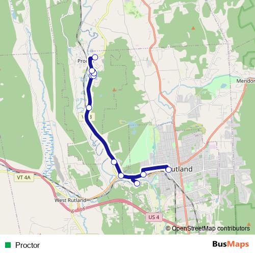 Proctor bus Line Map