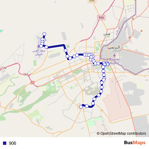 906 bus Line Map