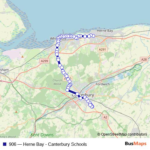 906 bus Line Map