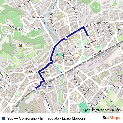 906 bus Line Map