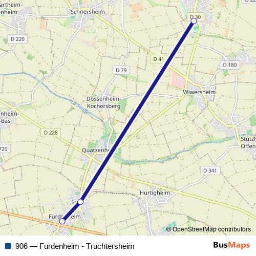 906 bus Line Map