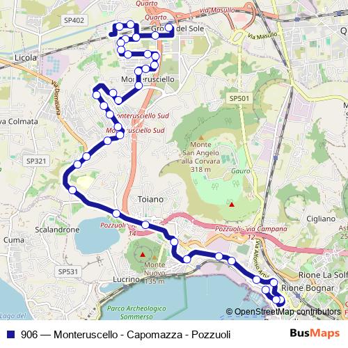 906 bus Line Map