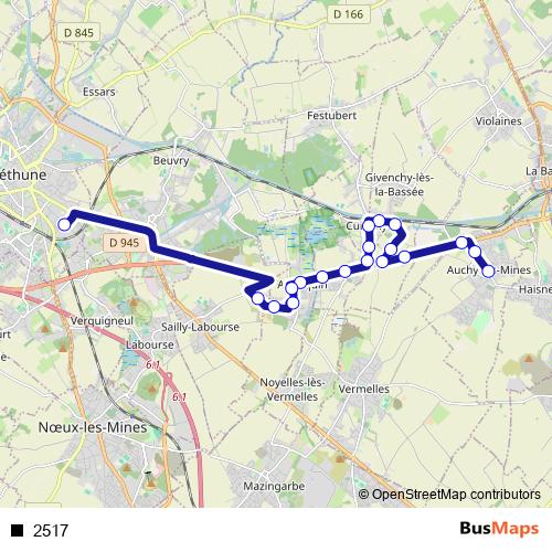 2517 bus Line Map